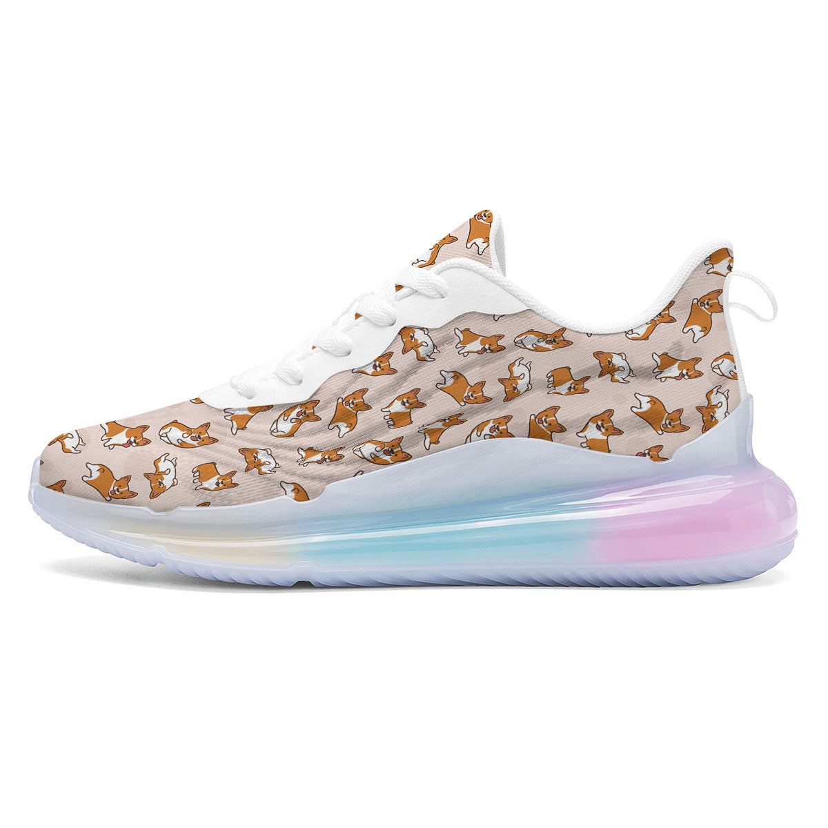 Corgi Cartoon Print Pattern Running Sneakers-grizzshop