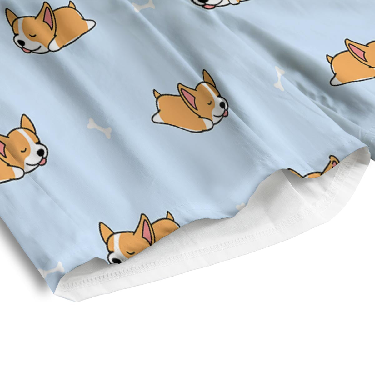 Corgi Sleeping Print Pattern Men's Athletic Shorts