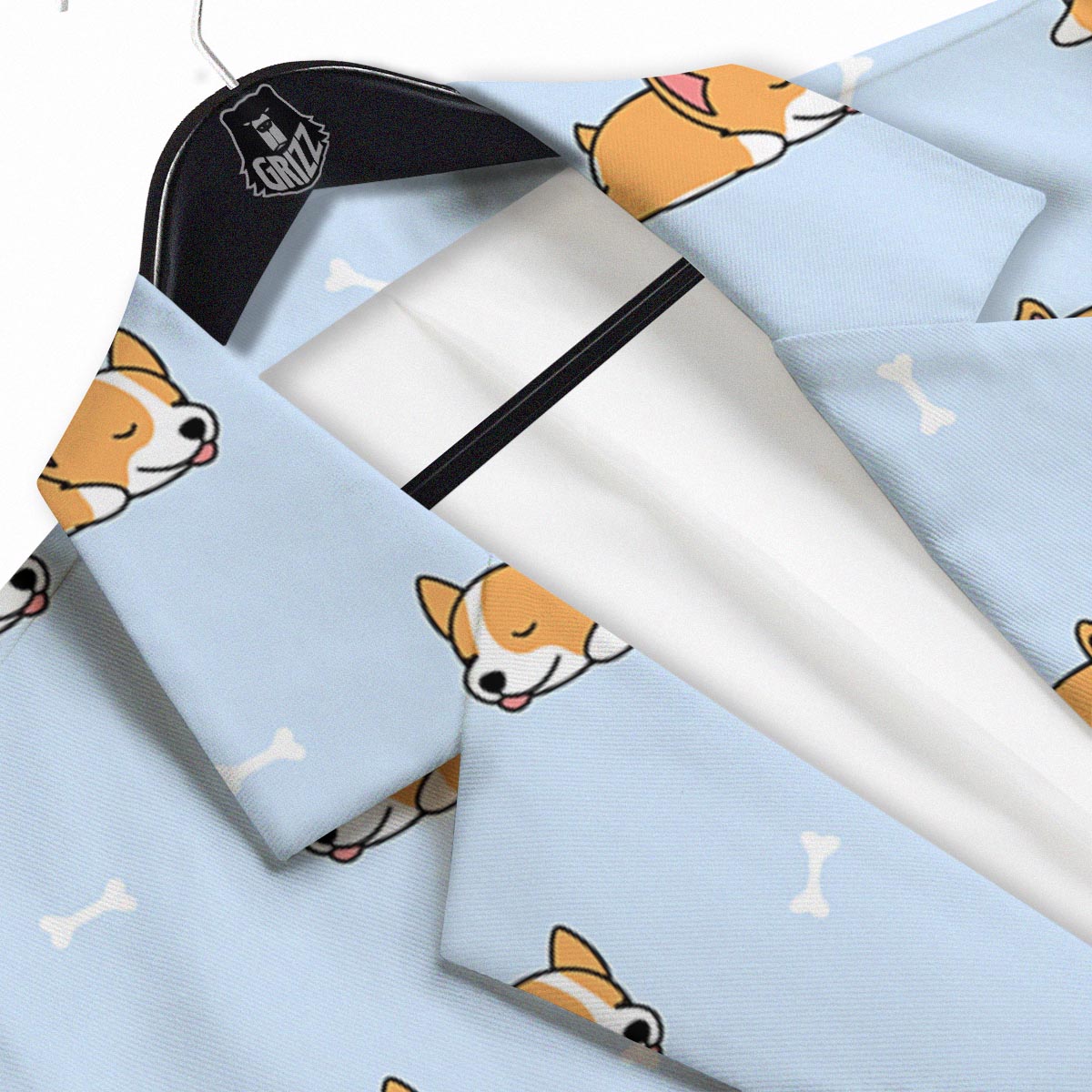Corgi Sleeping Print Pattern Men's Sport Coat-grizzshop