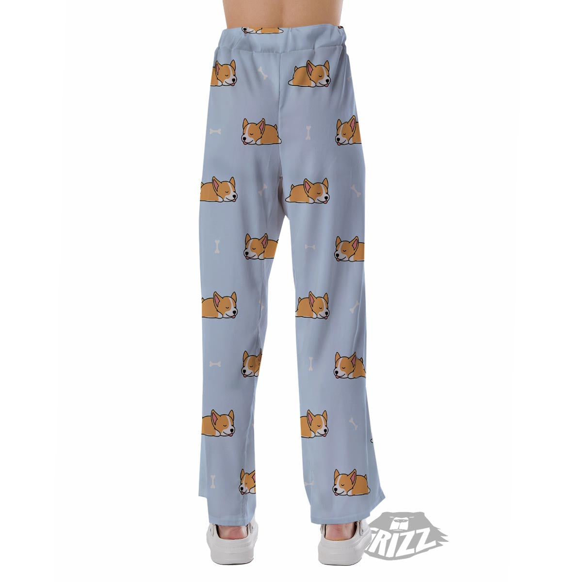 Corgi Sleeping Print Pattern Pajama Pants-grizzshop