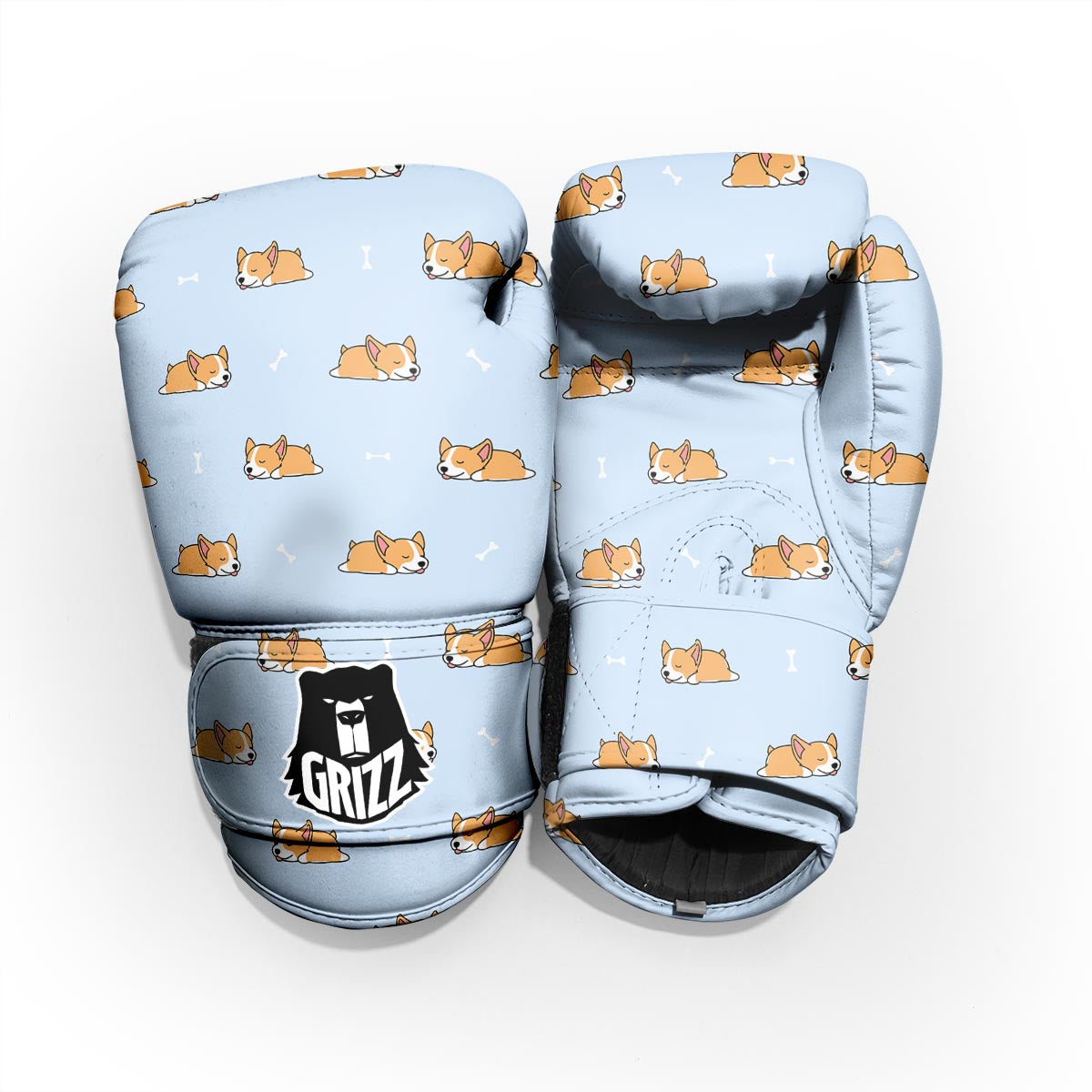 Corgi Sleeping Print Pattern Pro Boxing Glove
