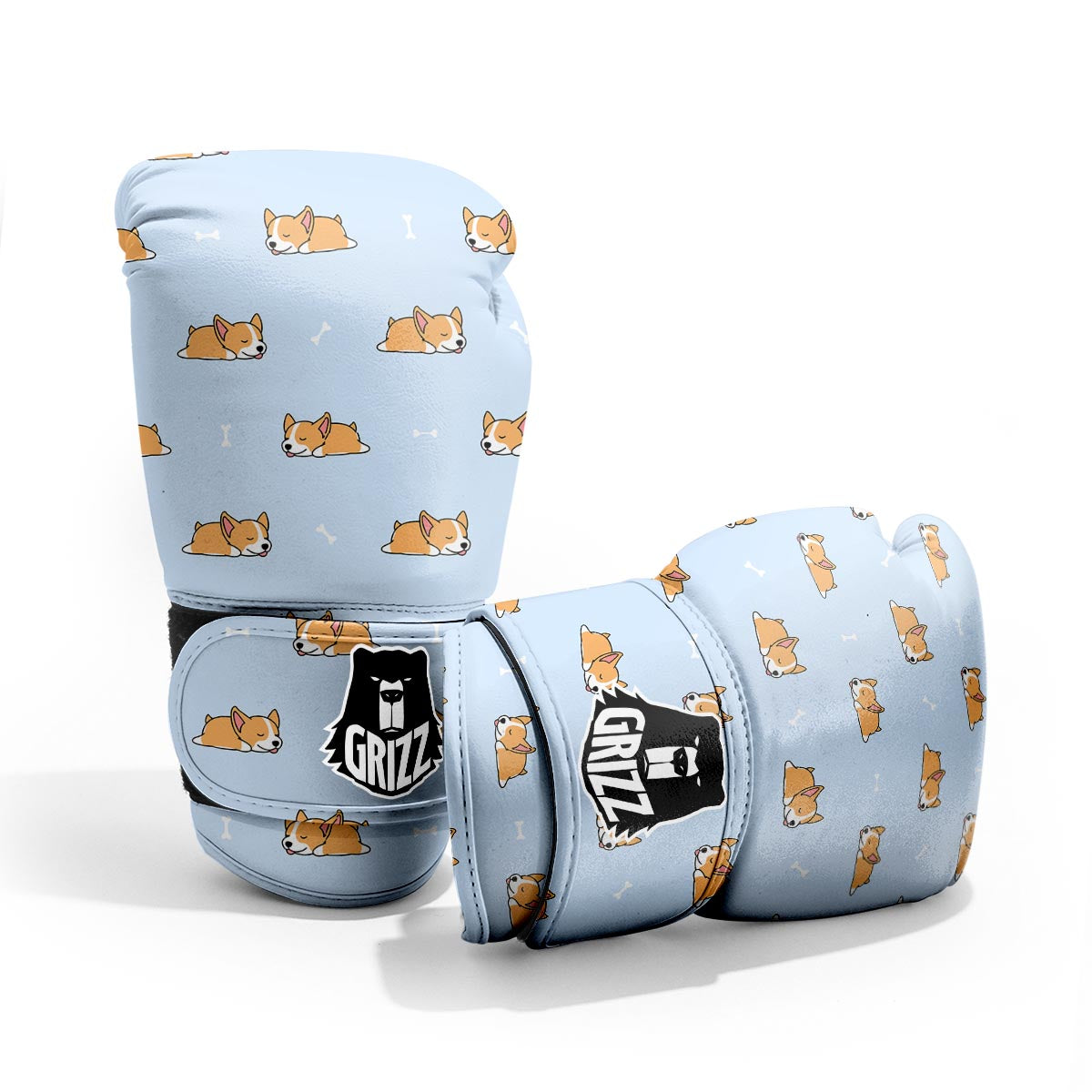 Corgi Sleeping Print Pattern Pro Boxing Glove