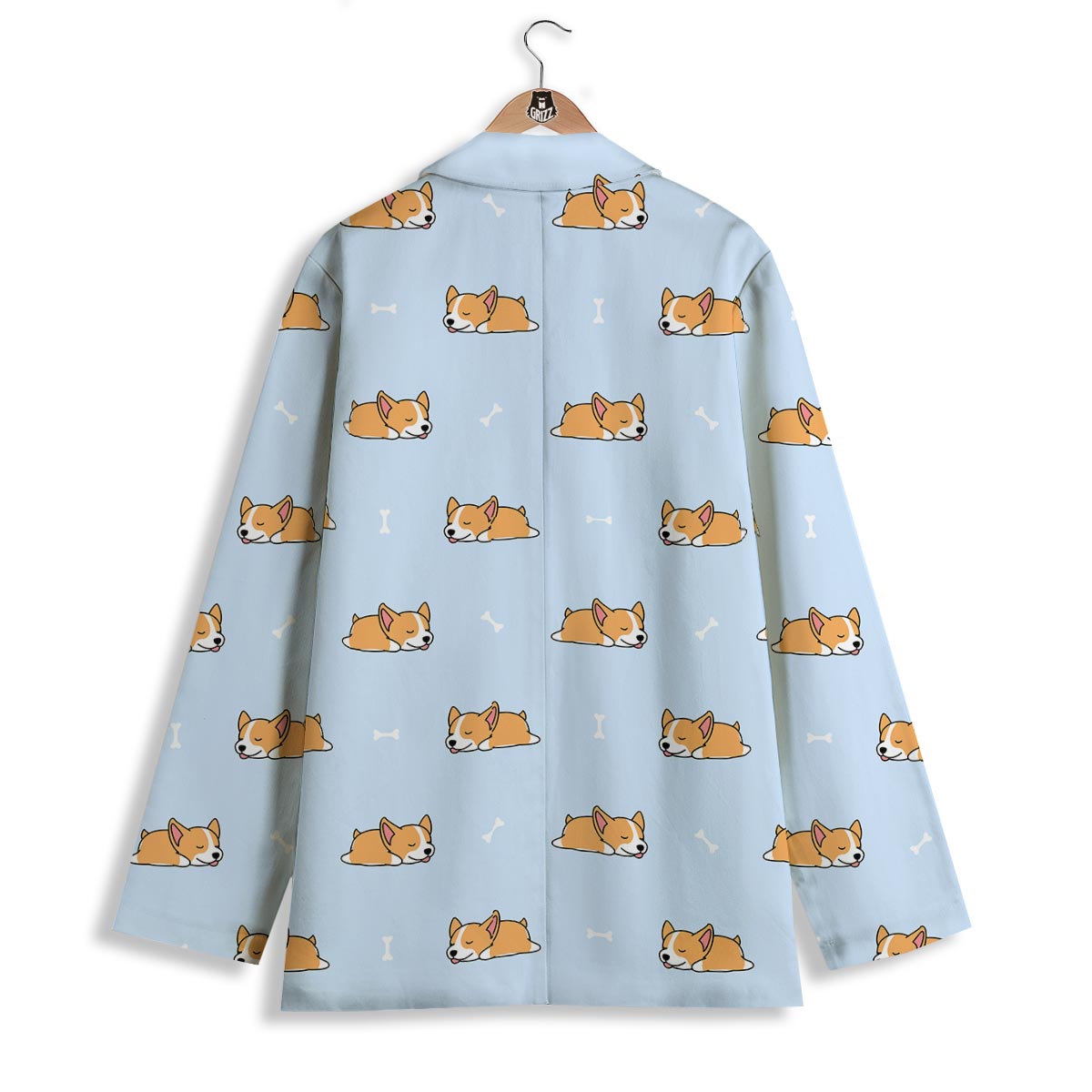 Corgi Sleeping Print Pattern Women's Blazer-grizzshop