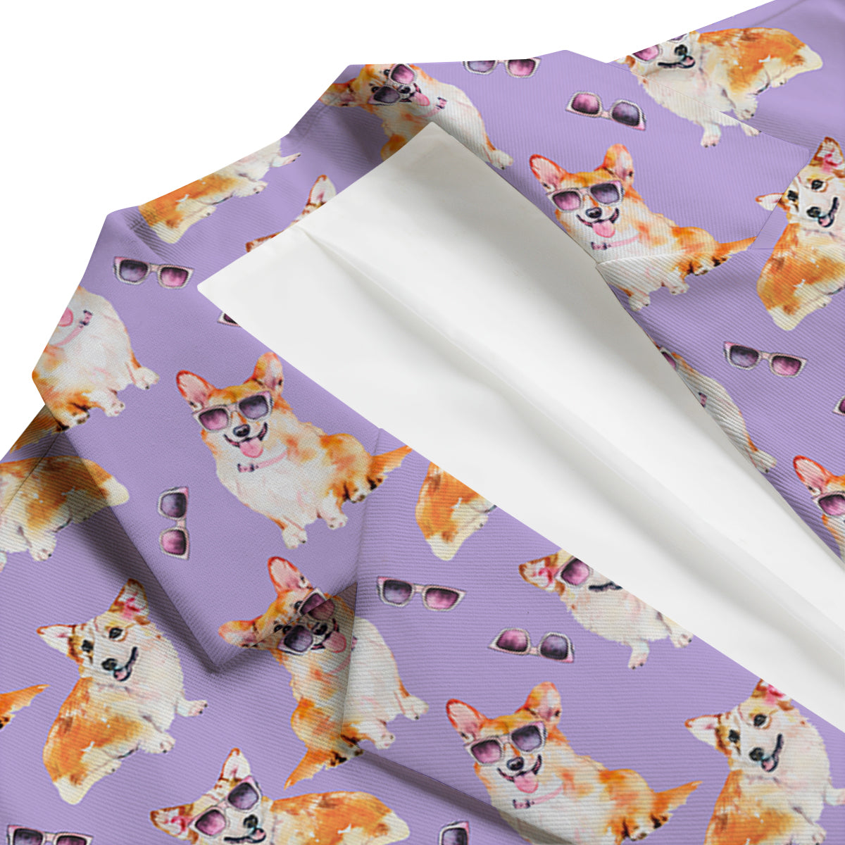 Corgi Watercolor Print Pattern Men's Blazer-grizzshop