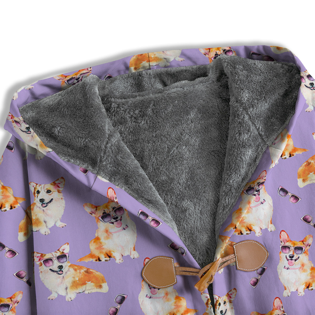 Corgi Watercolor Print Pattern Men's Windbreaker Jacket-grizzshop