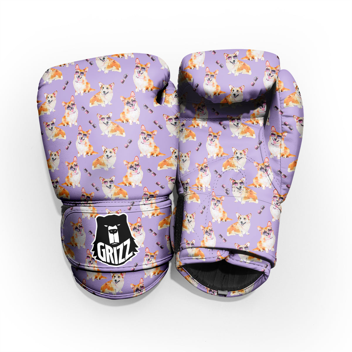 Corgi Watercolor Print Pattern Pro Boxing Glove