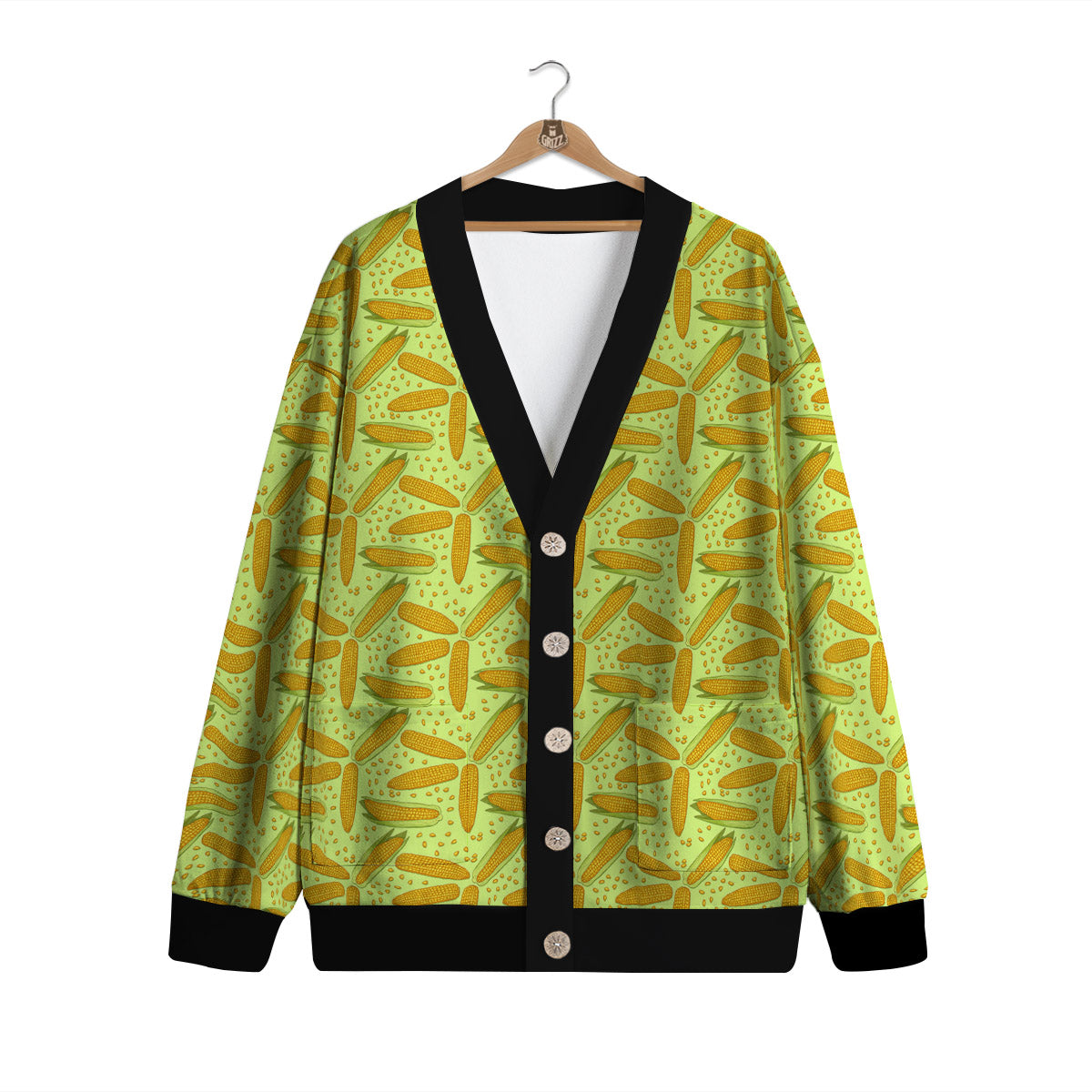 Corn On Cob Print Pattern Cardigan-grizzshop