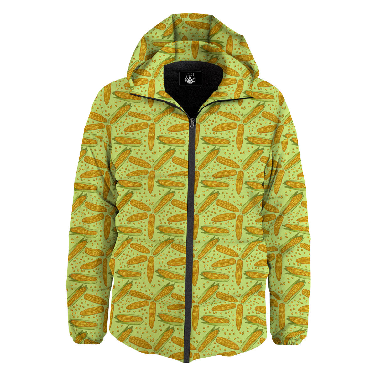 Corn On Cob Print Pattern Down Jacket-grizzshop