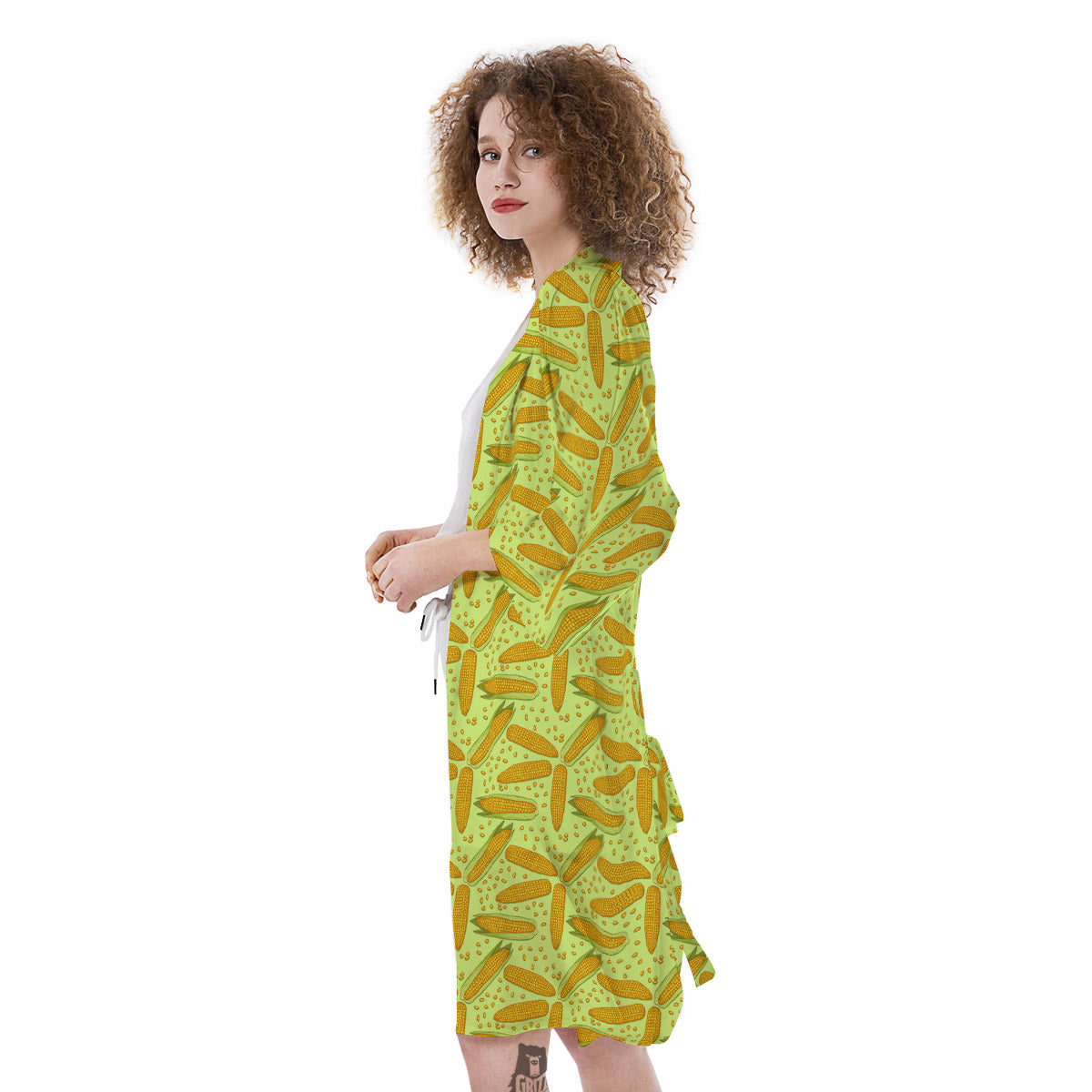 Corn On Cob Print Pattern Kimono-grizzshop