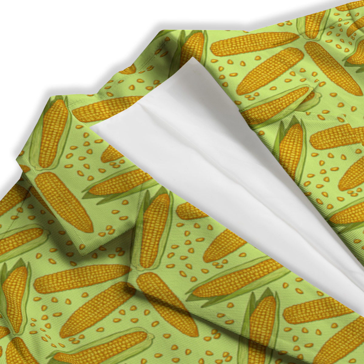 Corn On Cob Print Pattern Women's Blazer-grizzshop