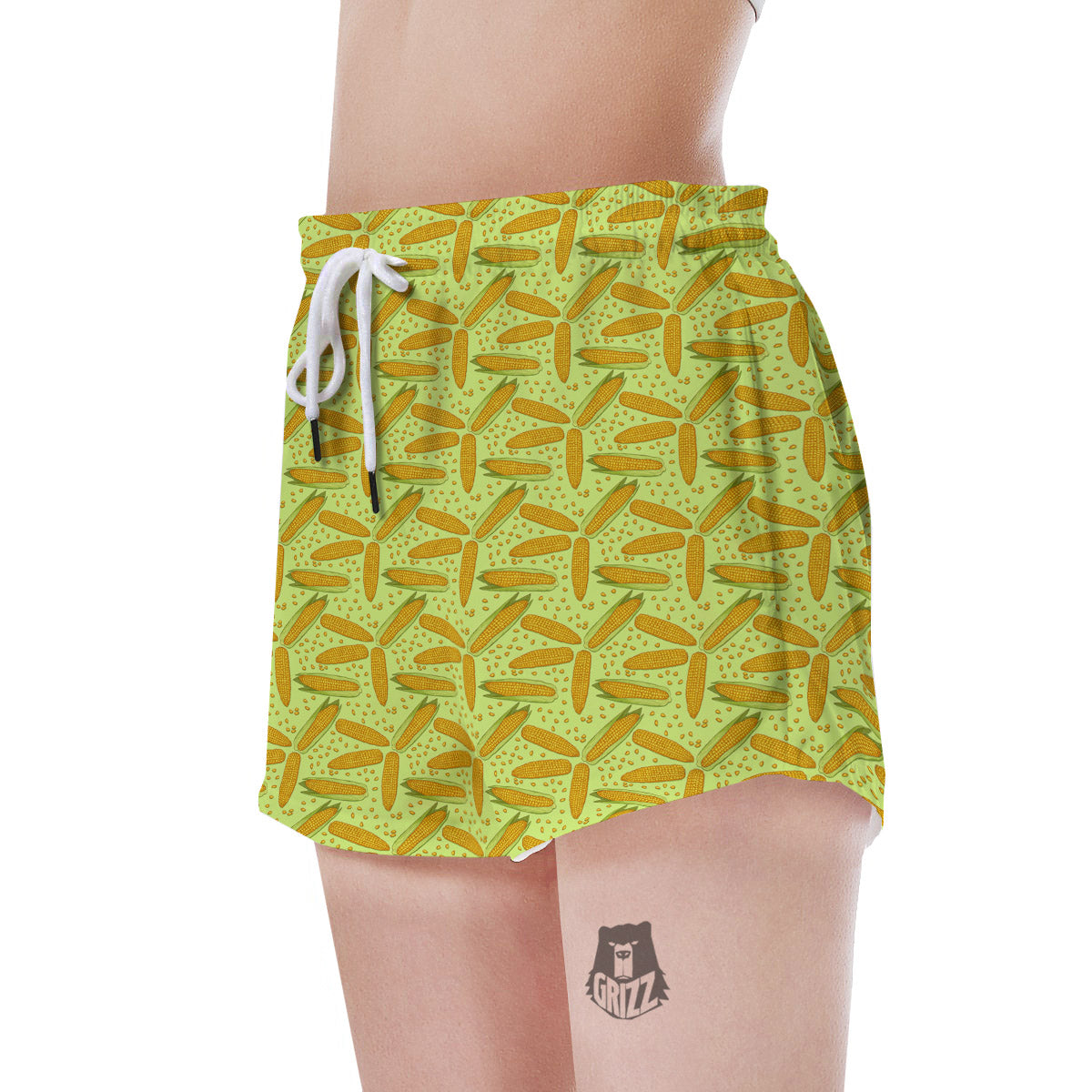 Corn On Cob Print Pattern Women's Shorts-grizzshop