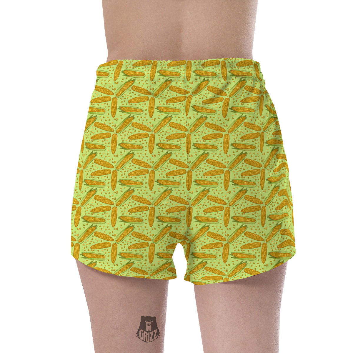 Corn On Cob Print Pattern Women's Shorts-grizzshop