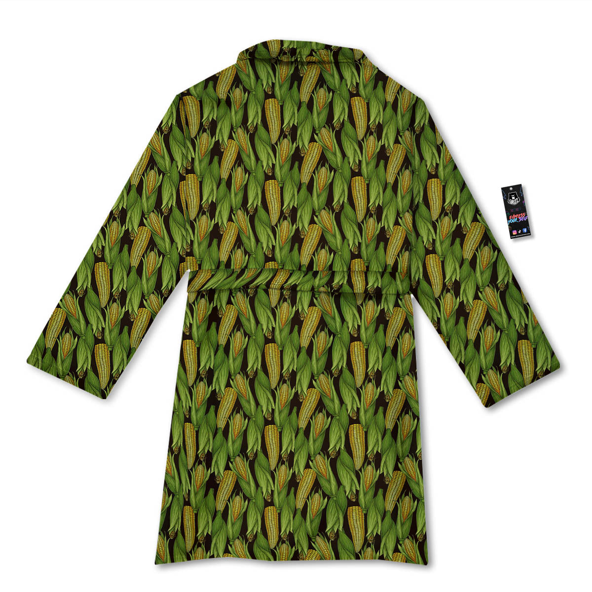 Corn Pattern Print Bathrobe-grizzshop