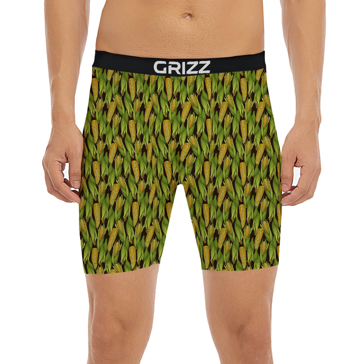 Corn Pattern Print Boxer Briefs-grizzshop