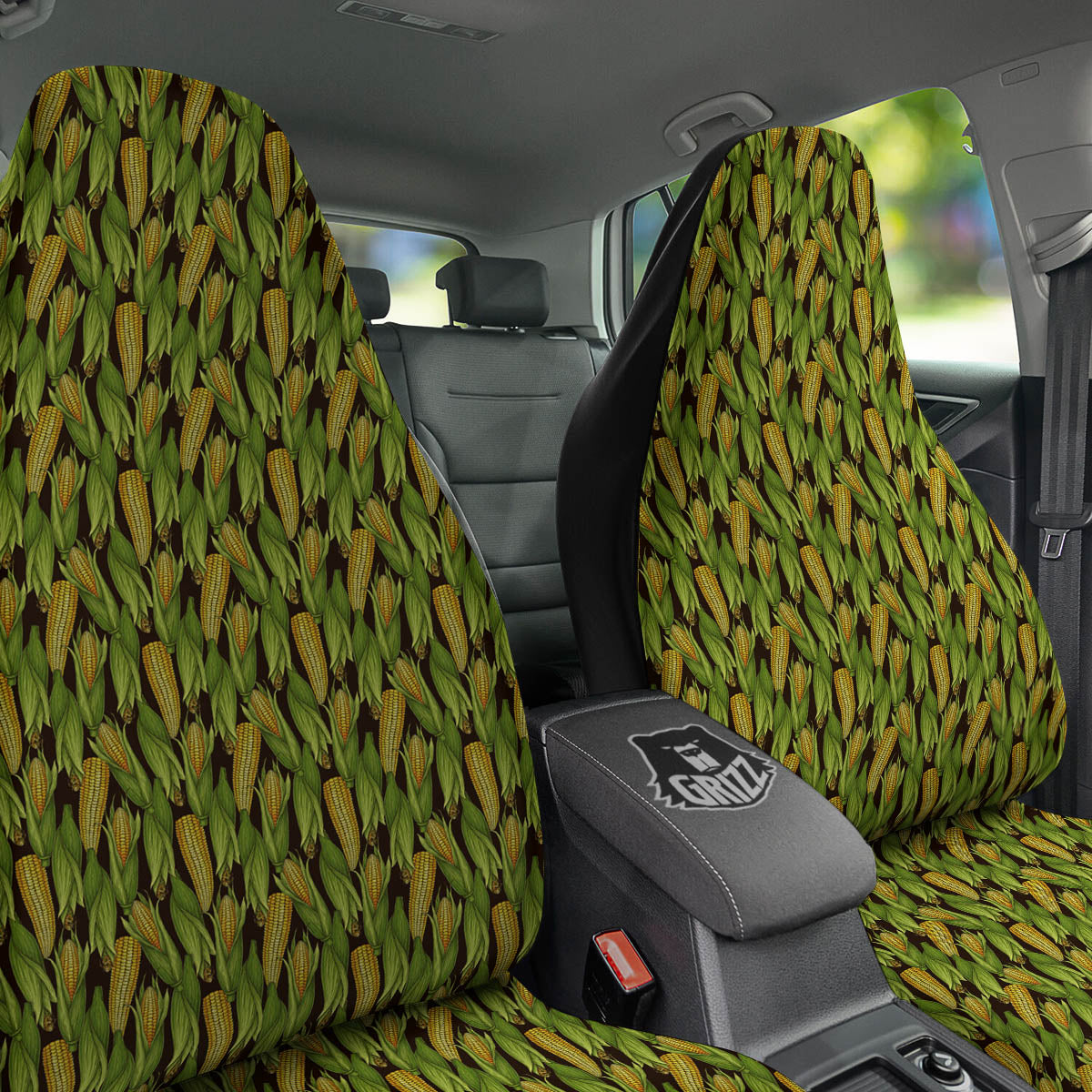 Corn Pattern Print Car Seat Covers-grizzshop