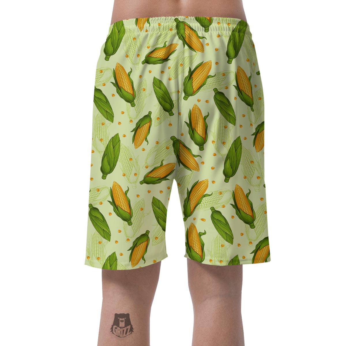 Corn Pattern Print Men's Shorts-grizzshop
