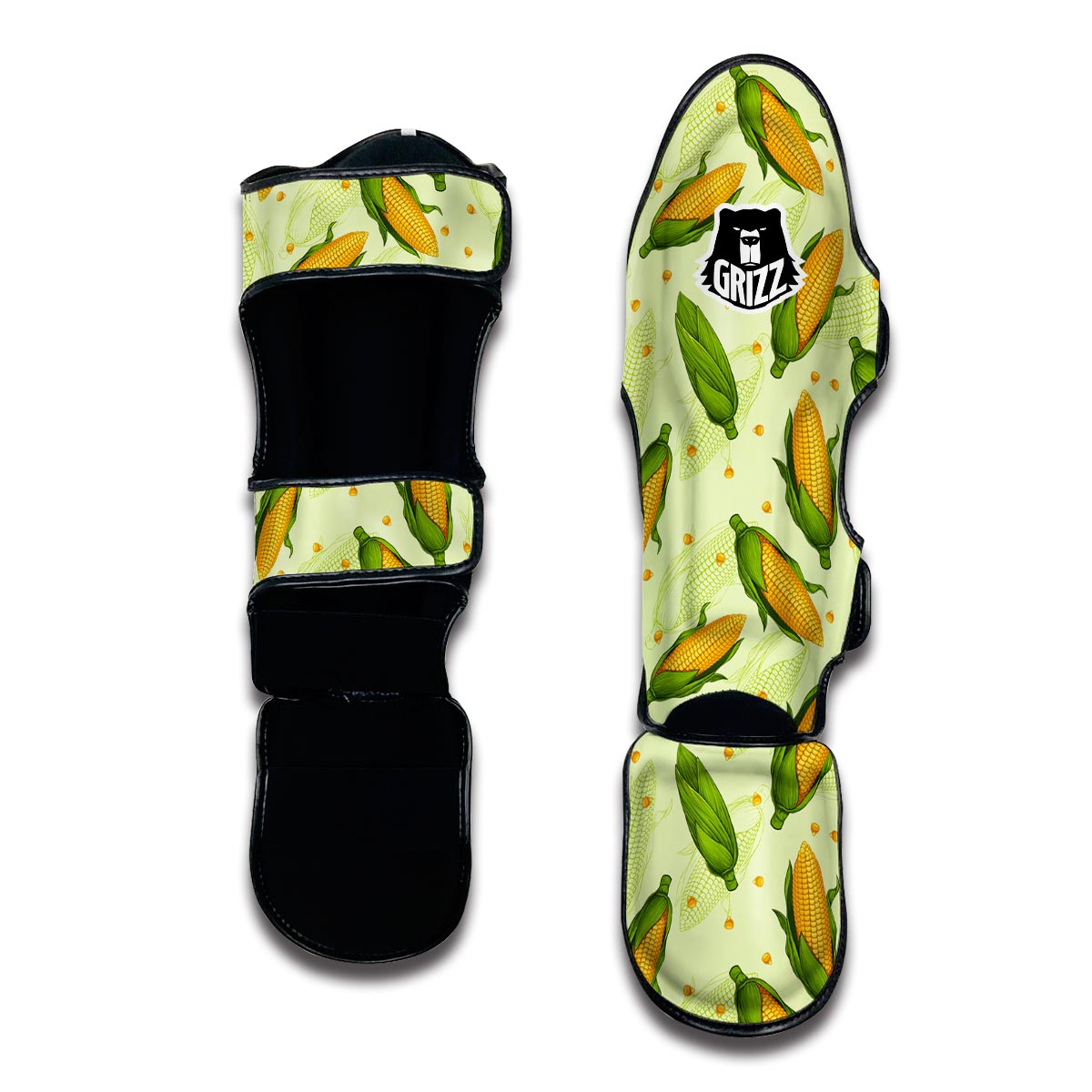 Corn Pattern Print Muay Thai Shin Guards-grizzshop