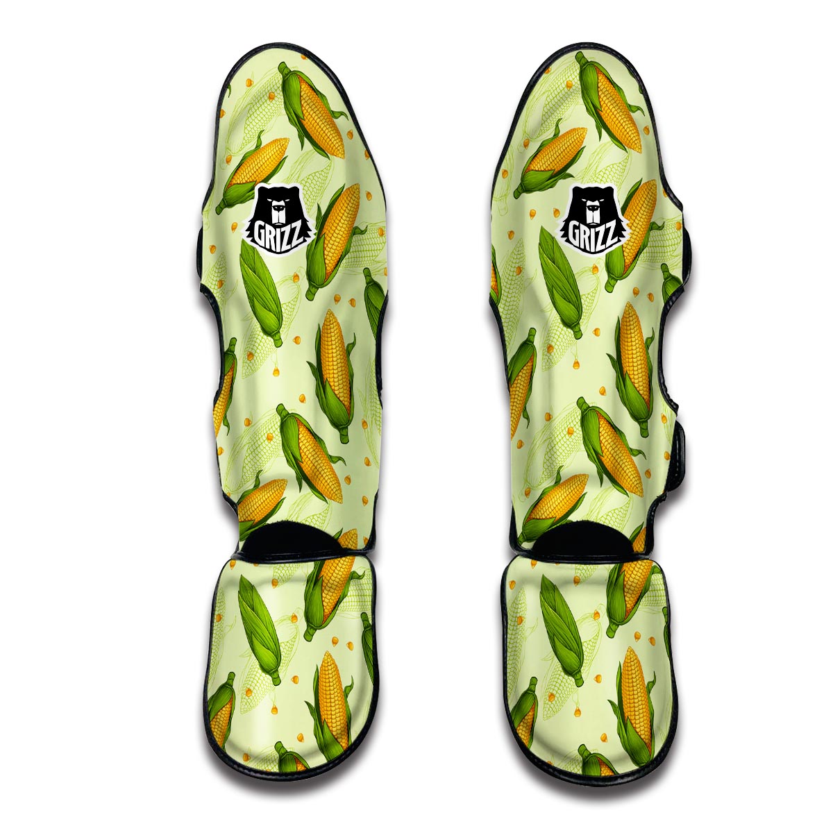 Corn Pattern Print Muay Thai Shin Guards-grizzshop