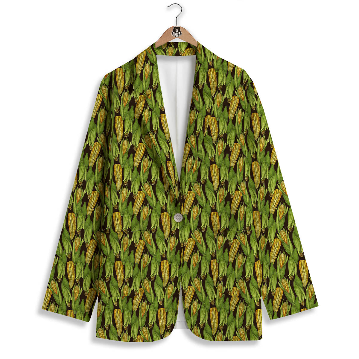 Corn Pattern Print Women's Blazer-grizzshop