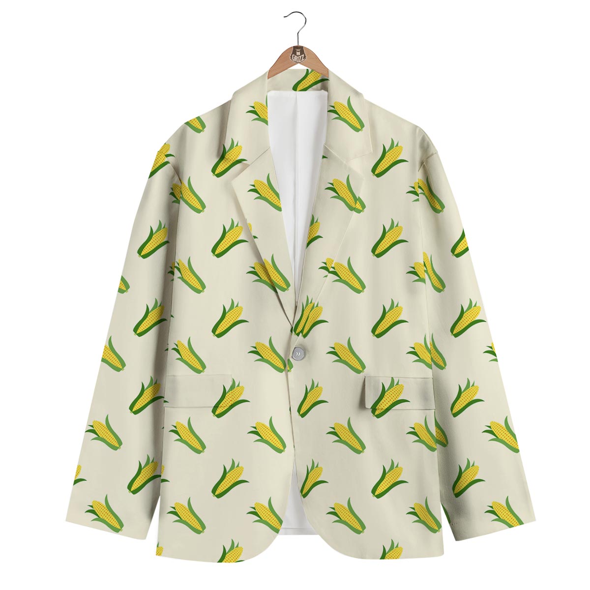Corn Print Pattern Men's Blazer-grizzshop