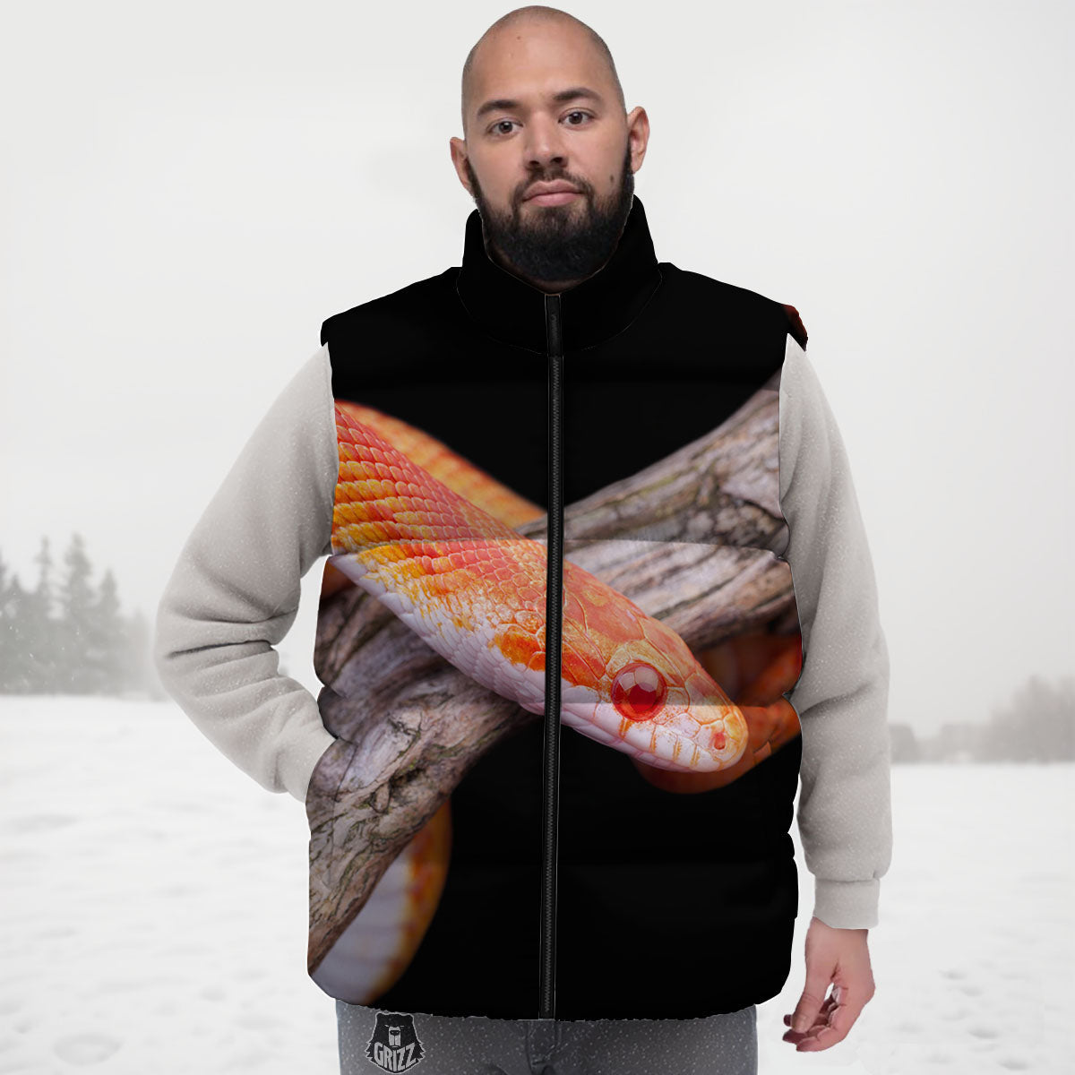 Corn Snake Amel Motley Print Down Vest