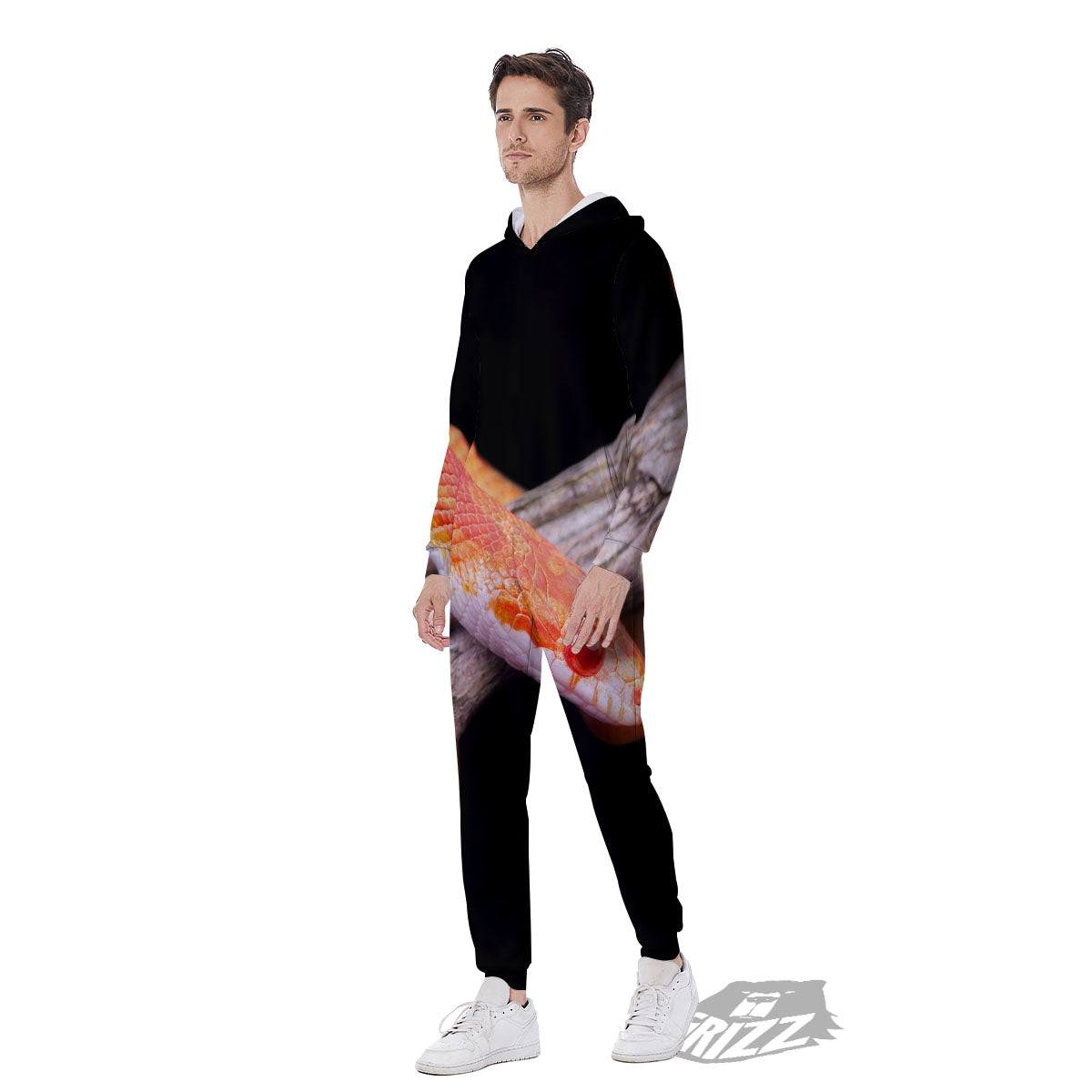 Corn Snake Amel Motley Print Men's Jumpsuit-grizzshop