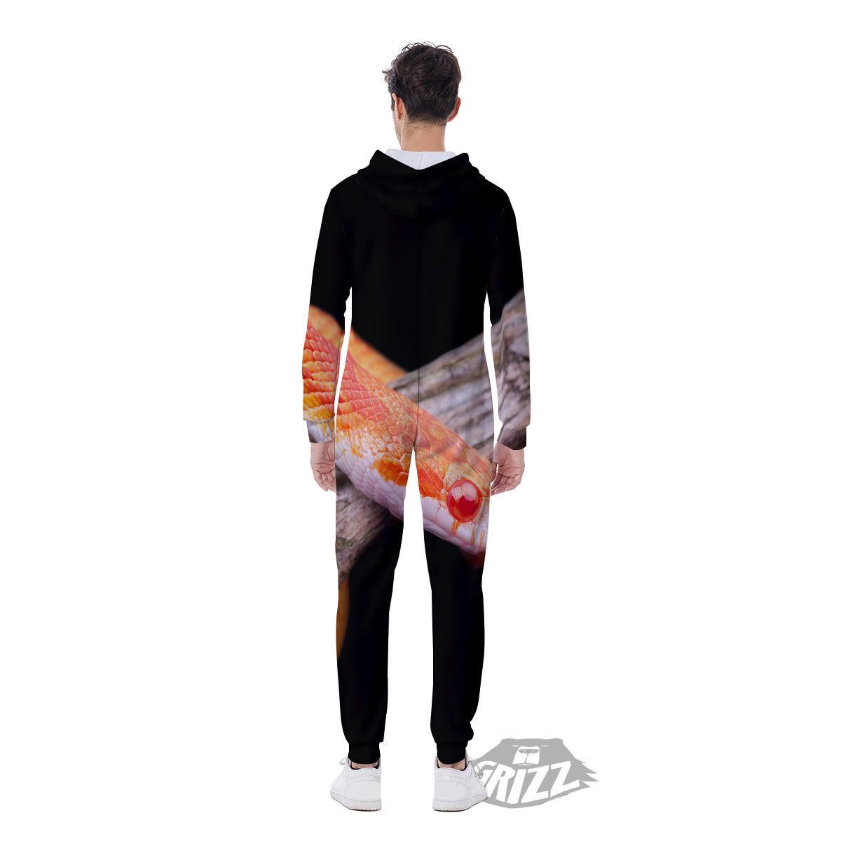 Corn Snake Amel Motley Print Men's Jumpsuit-grizzshop