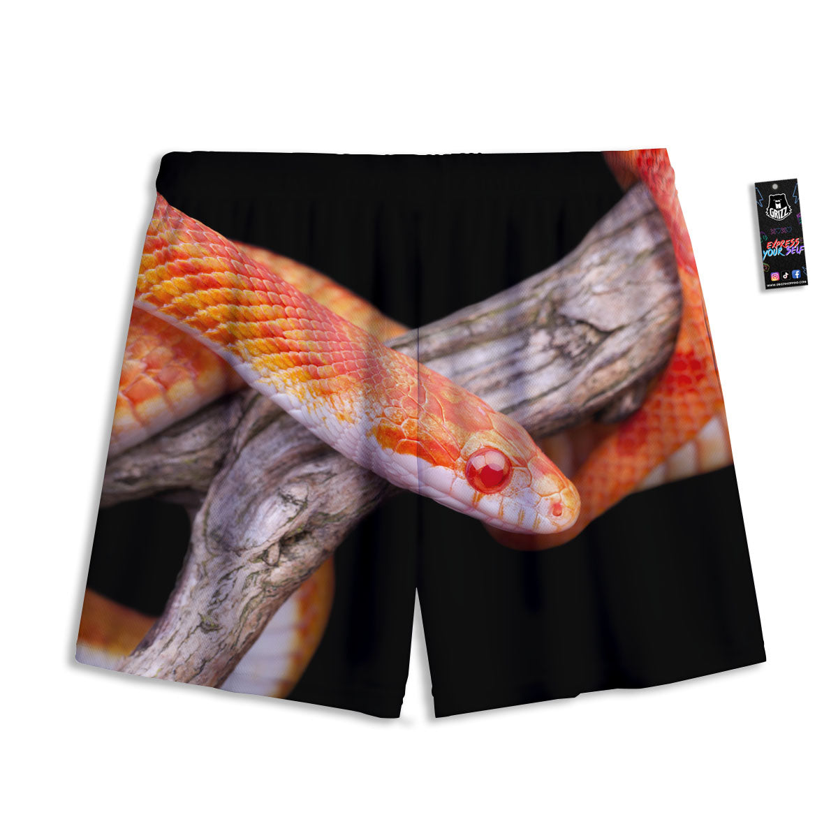 Emoji Graffiti Happy Print Pattern Mesh Shorts