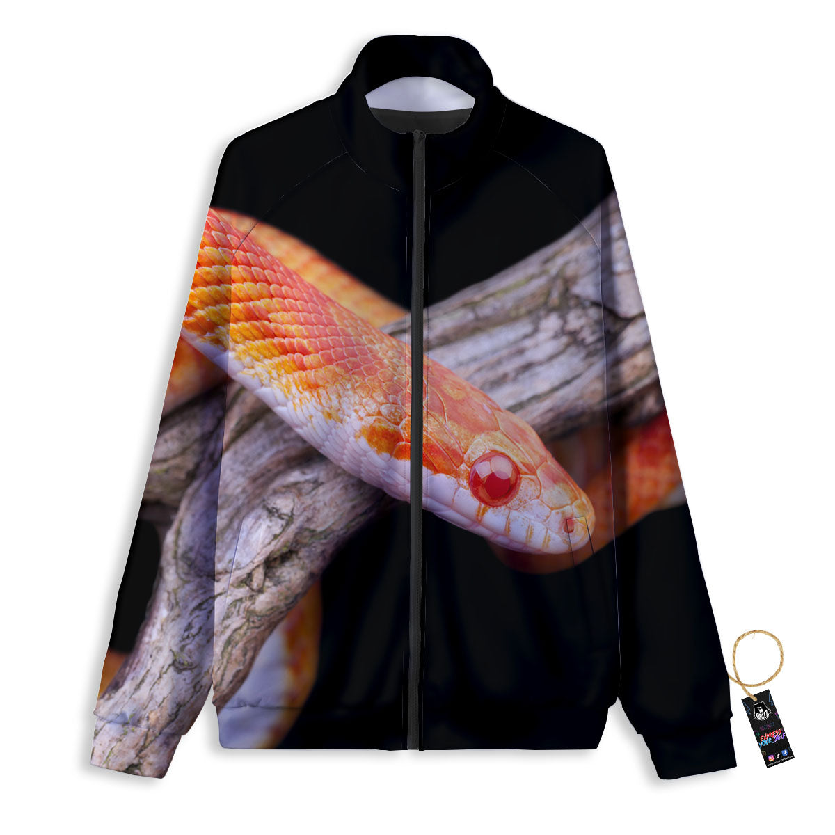 Corn Snake Amel Motley Print Track Jacket-grizzshop