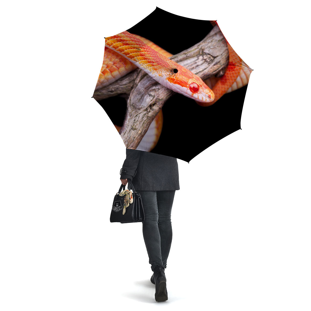 Corn Snake Amel Motley Print Umbrella-grizzshop