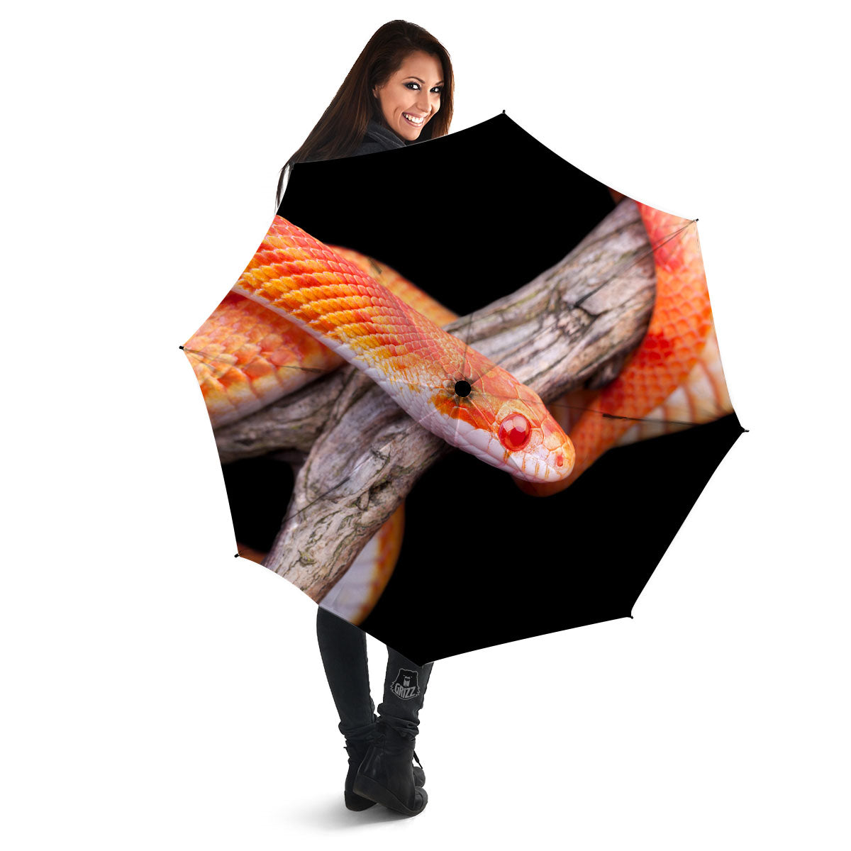 Corn Snake Amel Motley Print Umbrella-grizzshop