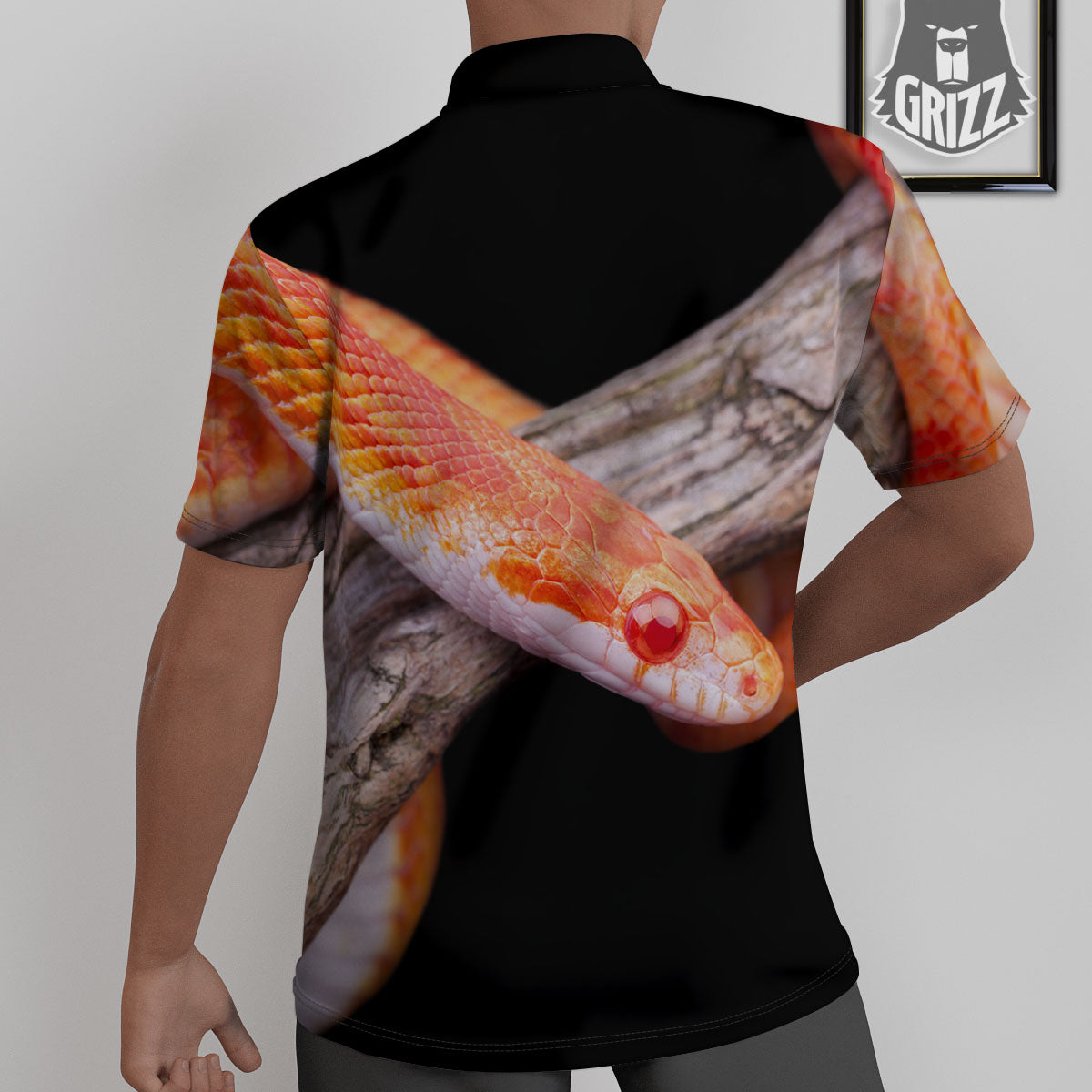Corn Snake Amel Motley Print Untucked Shirts-grizzshop