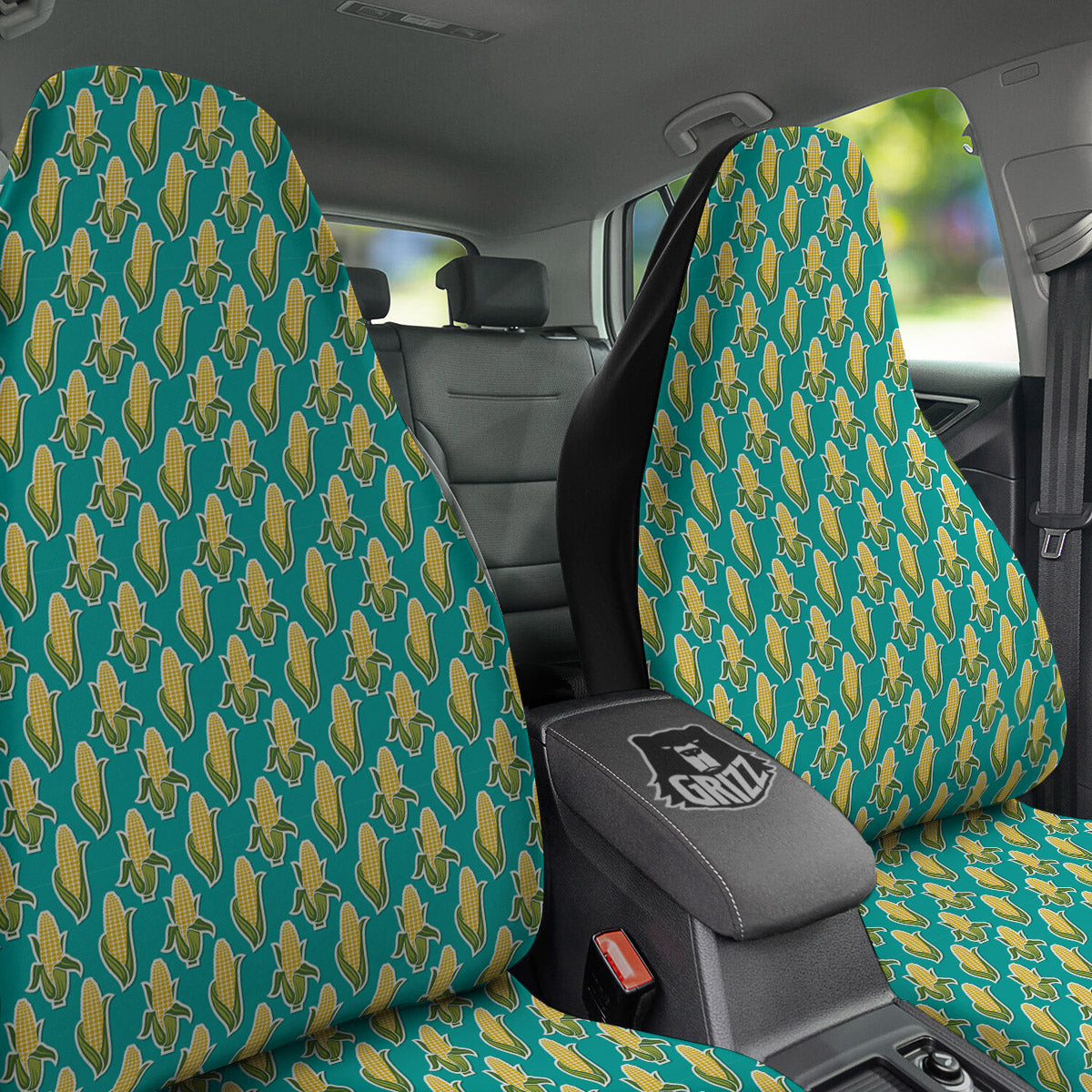Corncob Print Pattern Car Seat Covers-grizzshop