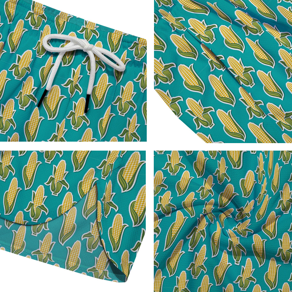 Corncob Print Pattern Men's Running Shorts-grizzshop