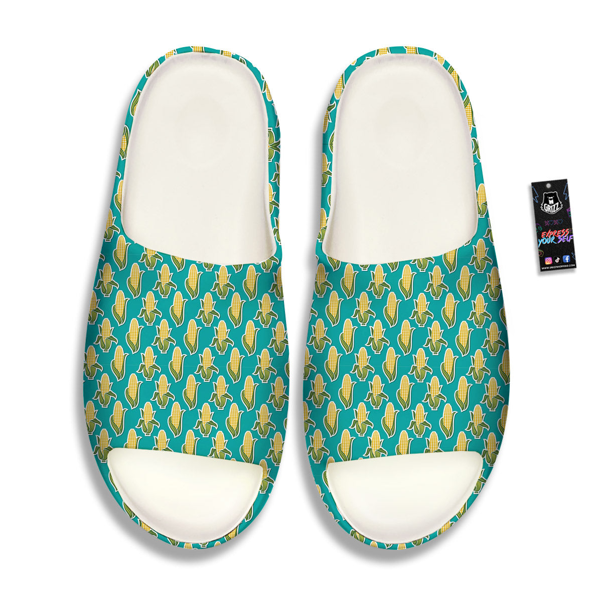 Corncob Print Pattern Sandals-grizzshop