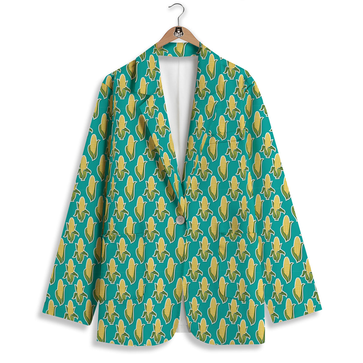 Corncob Print Pattern Women's Blazer-grizzshop