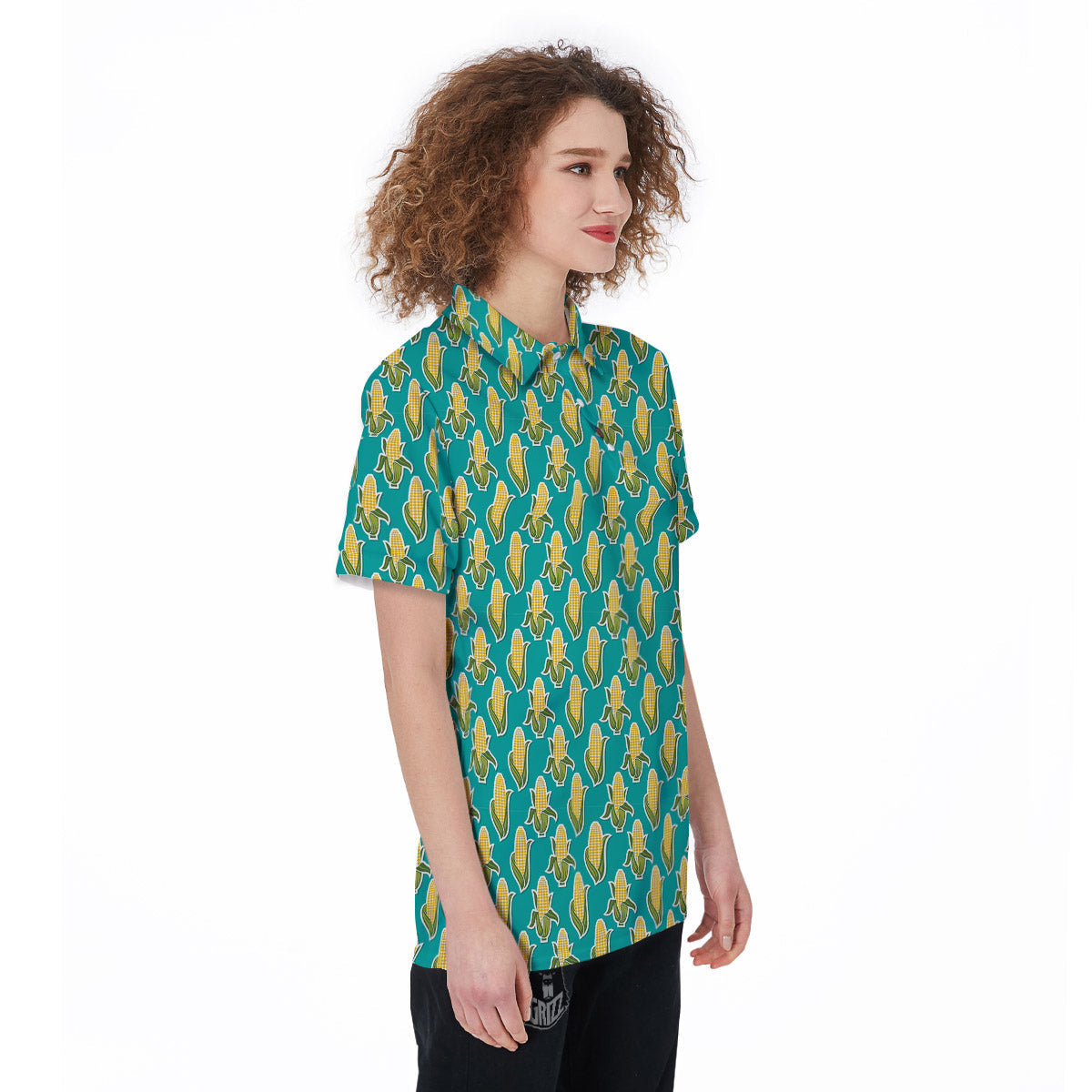 Corncob Print Pattern Women's Golf Shirts-grizzshop