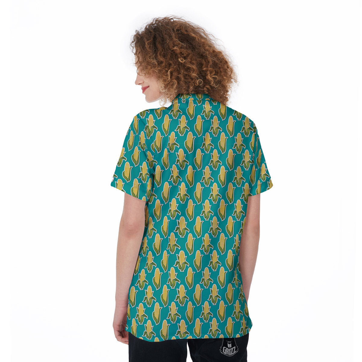 Corncob Print Pattern Women's Golf Shirts-grizzshop
