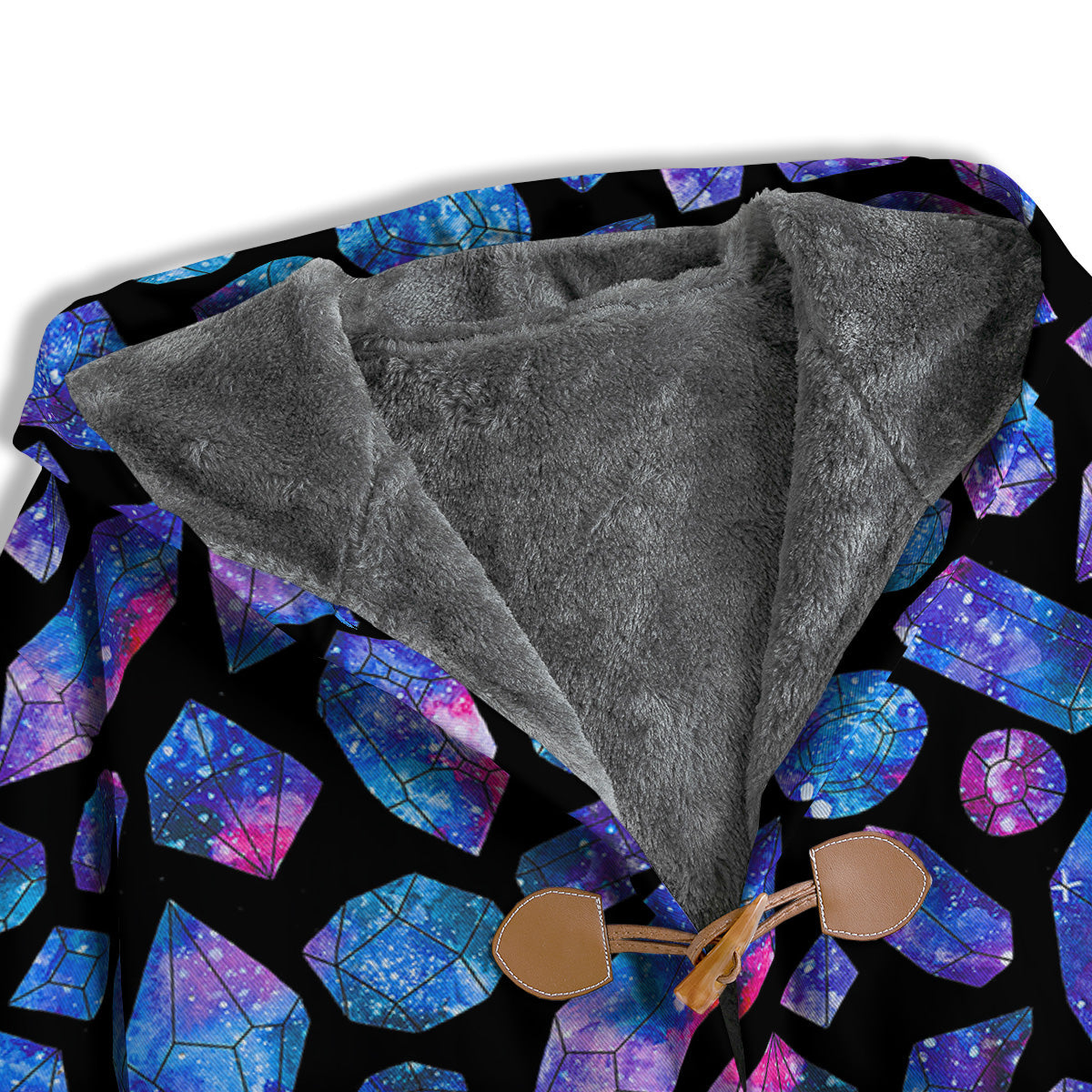 Cosmic Galaxy Space Blue Crystal Print Men's Windbreaker Jacket-grizzshop