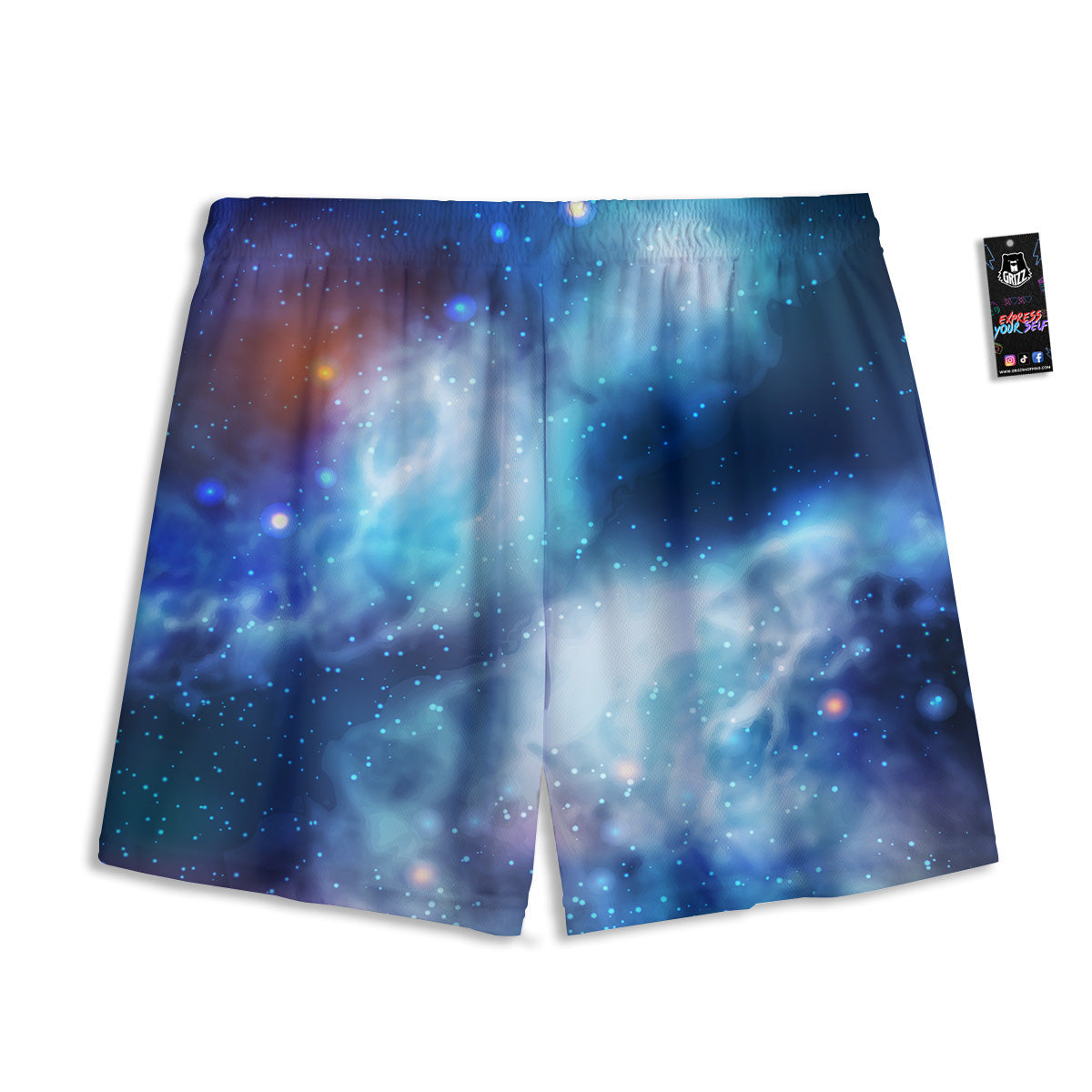 Double Pink Tie Dye Print Mesh Shorts