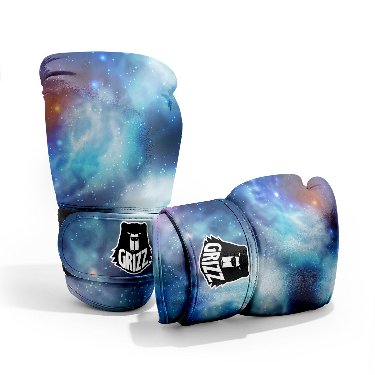 Cosmic Galaxy Space Blue Purple Print Pro Boxing Glove