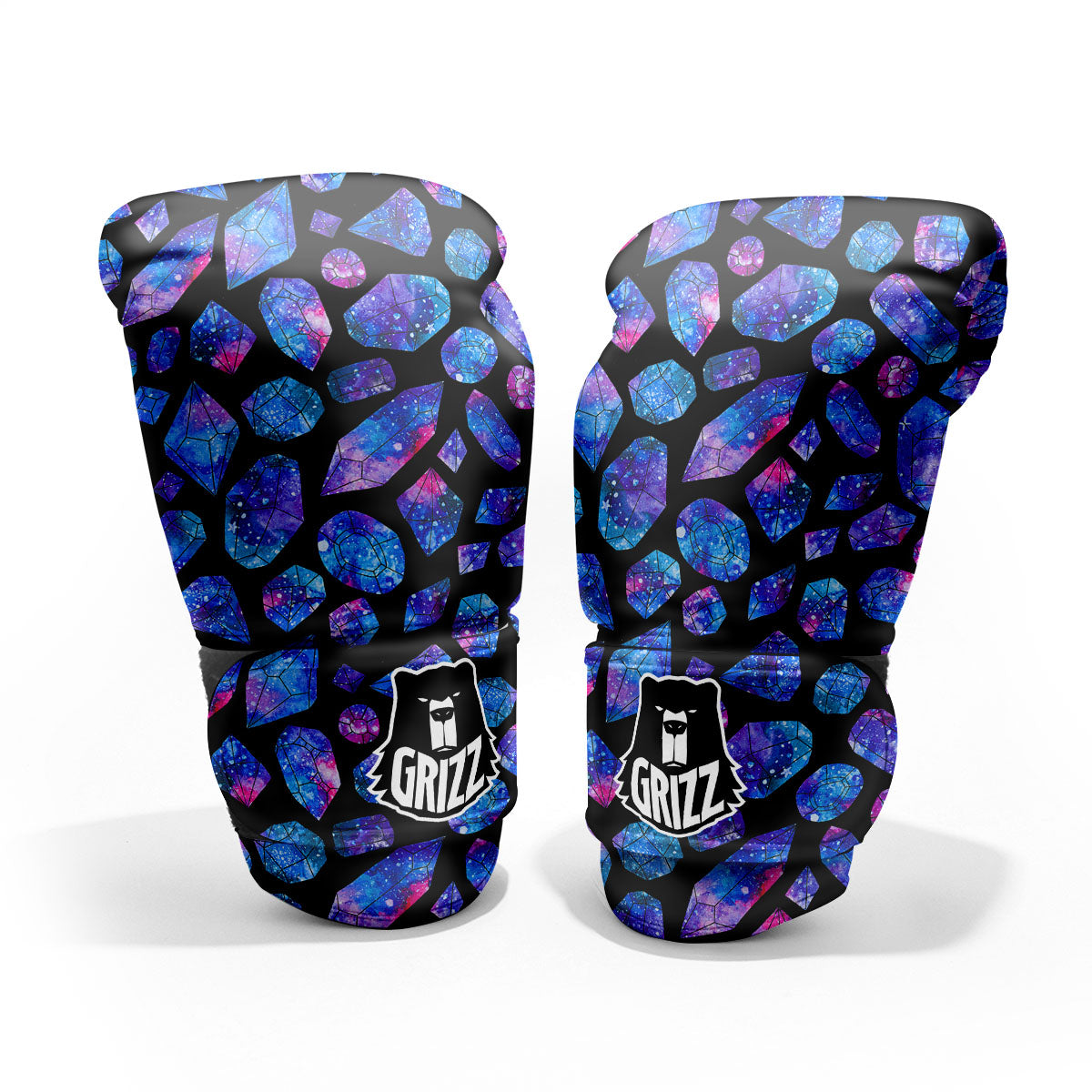 Cosmic Galaxy Space Purple Crystal Print Pro Boxing Glove