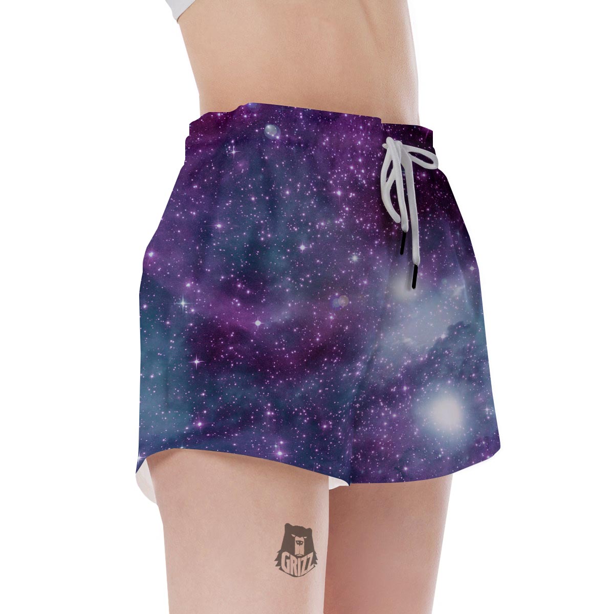 Cosmic Galaxy Space Women's Shorts-grizzshop