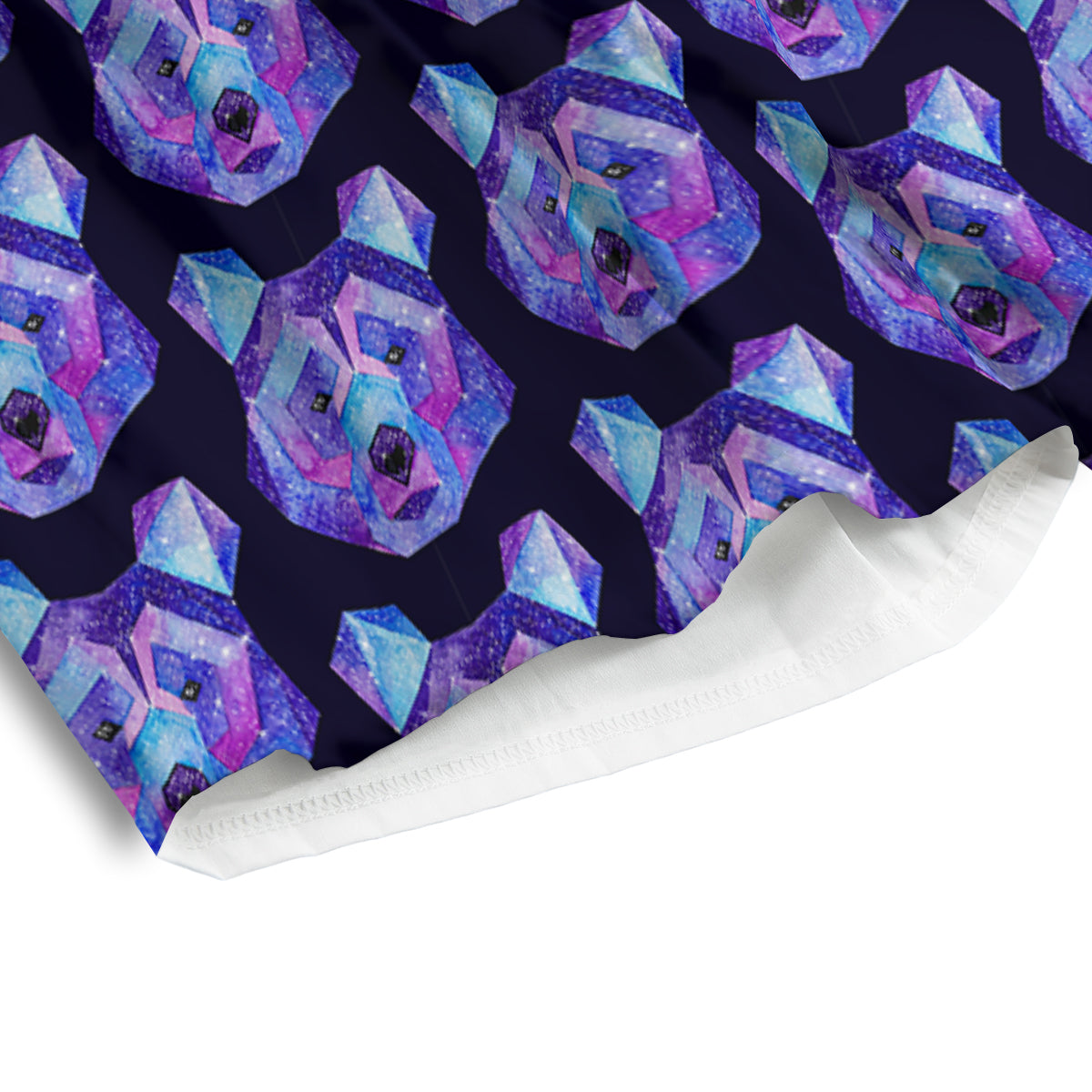 Cosmic Polygonal Bear Print Pattern Men's Athletic Shorts