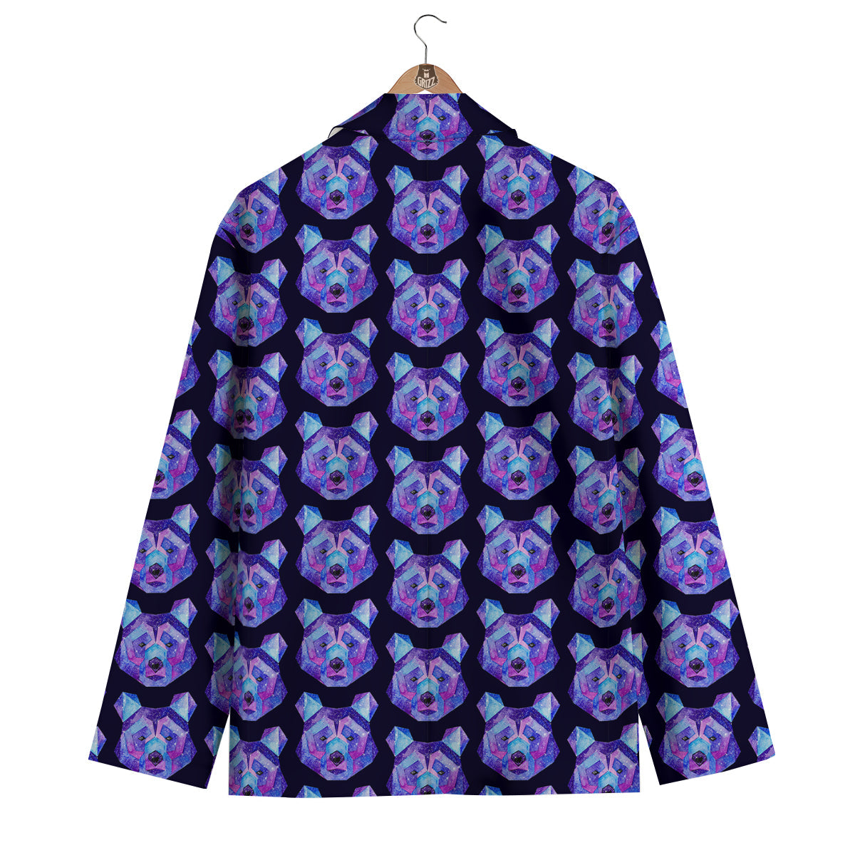 Cosmic Polygonal Bear Print Pattern Men's Blazer-grizzshop
