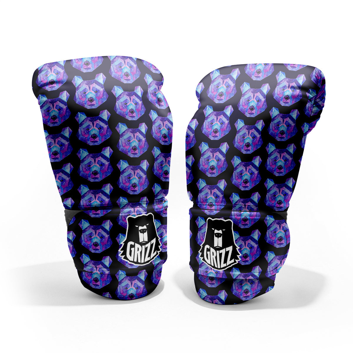 Cosmic Polygonal Bear Print Pattern Pro Boxing Glove