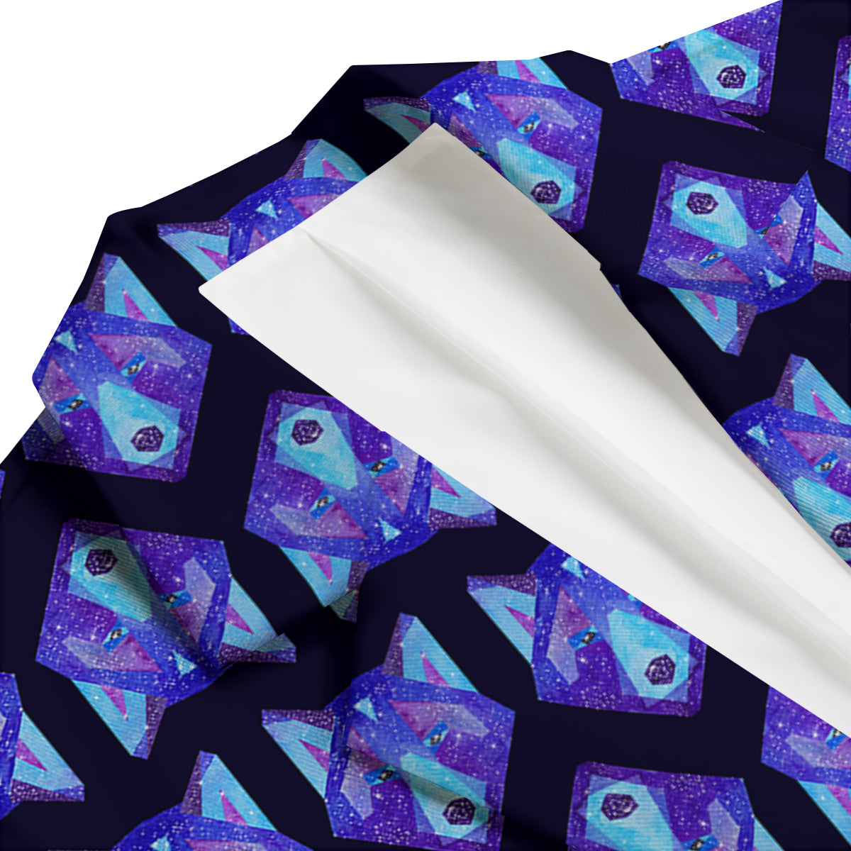 Cosmic Polygonal Wolf Print Pattern Men's Blazer-grizzshop