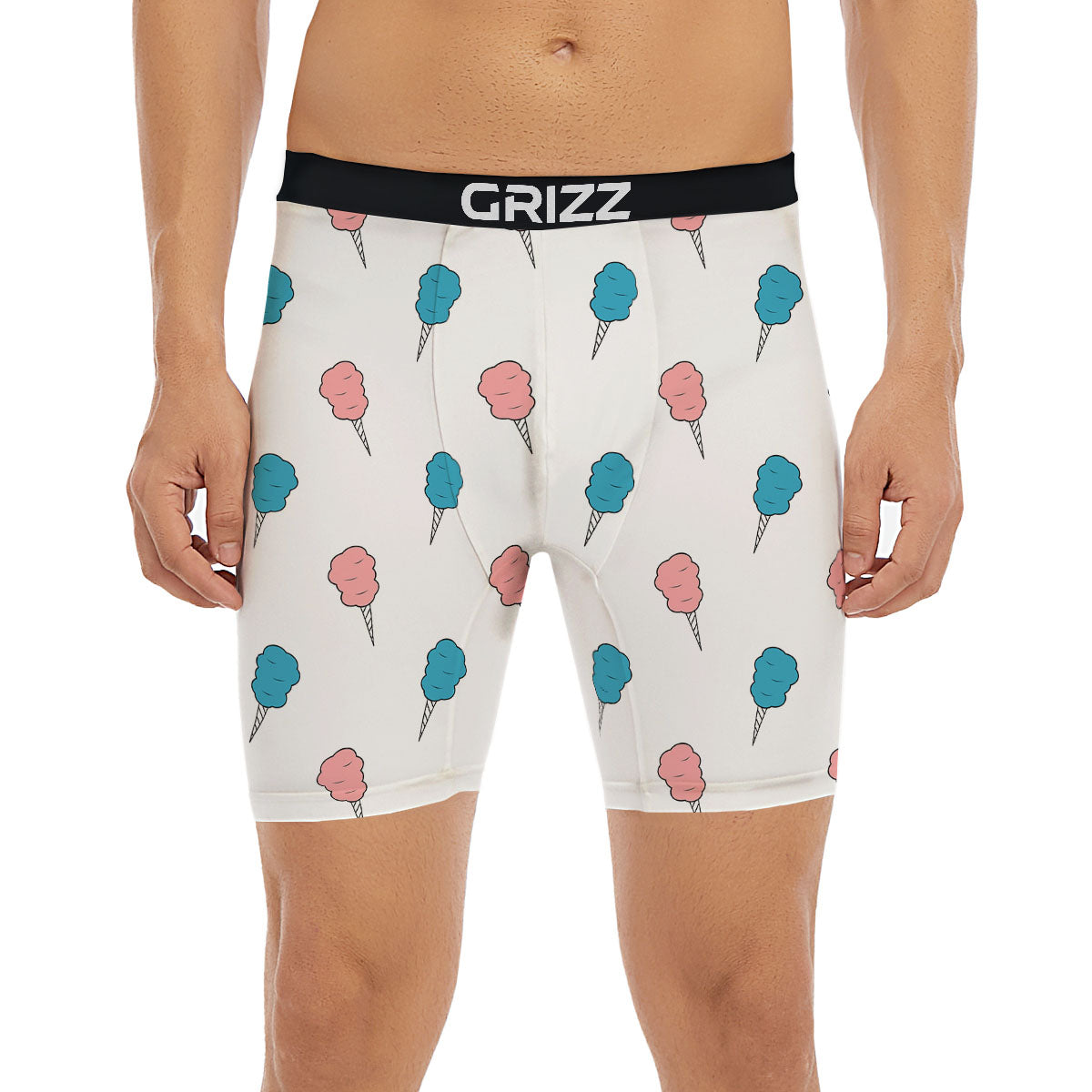 Cotton Candy Blue And Pink Print Pattern Boxer Briefs-grizzshop