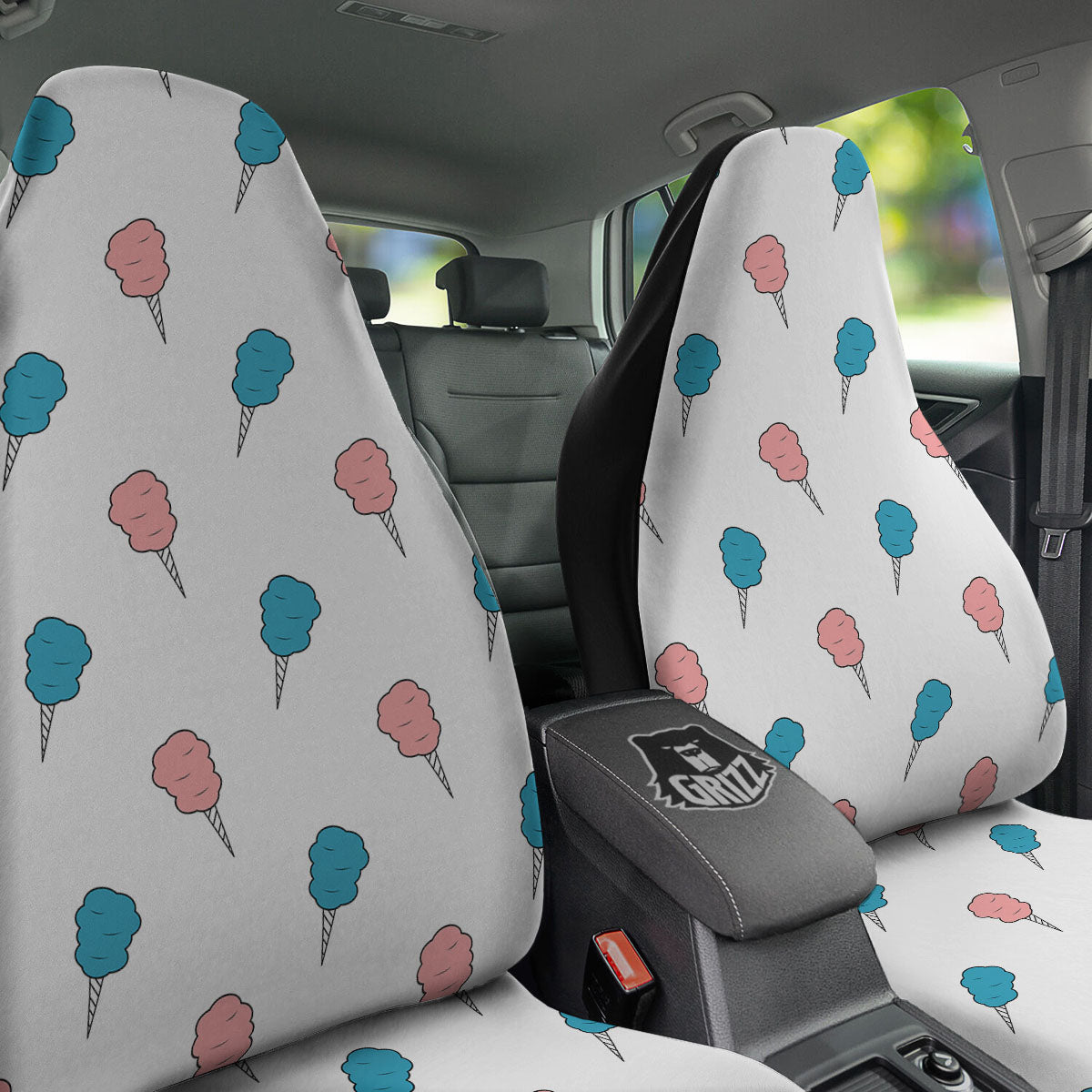 Cotton Candy Blue And Pink Print Pattern Car Seat Covers-grizzshop