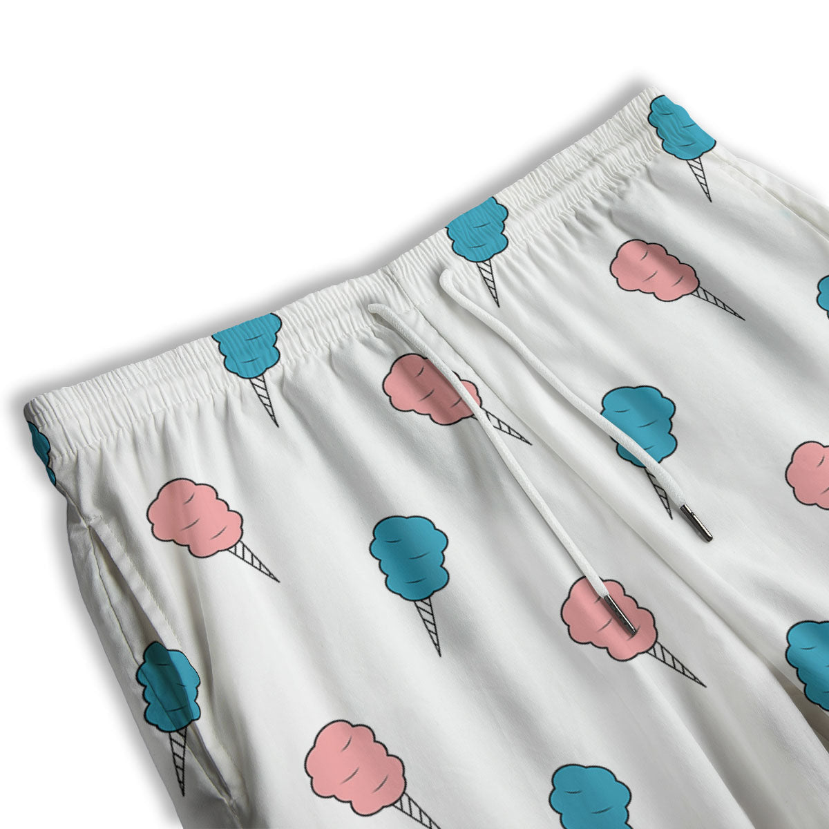 Cotton Candy Blue And Pink Print Pattern Men's Athletic Shorts